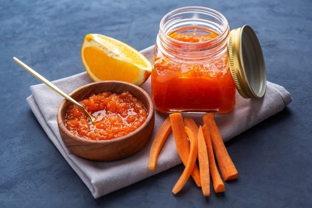 Carrot jam with oranges 