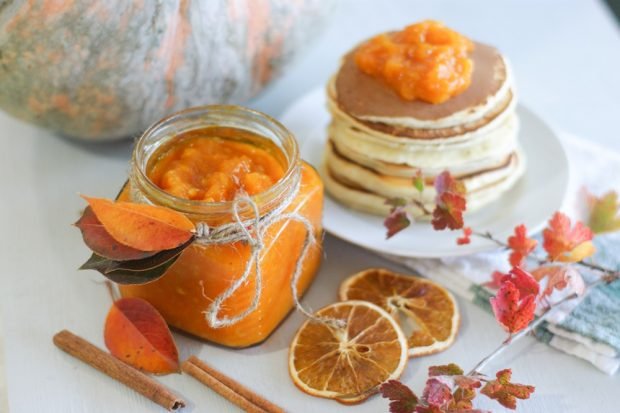 Pumpkin jam with orange and lemon