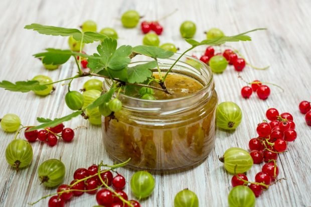 Gooseberry and red currant jelly