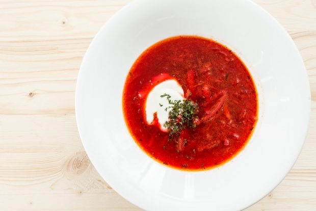 Borscht with ketchup – a simple and delicious recipe, how to cook step by step