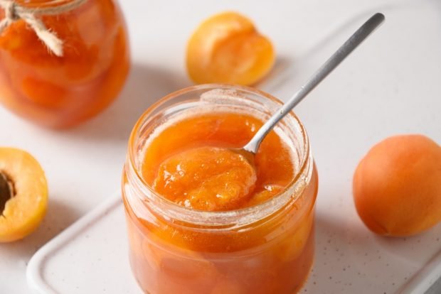 Apricot jam through a meat grinder 