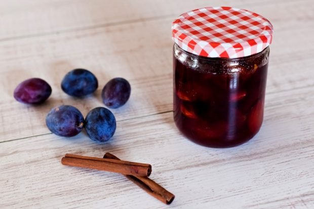 Jam from a small plum with a stone 