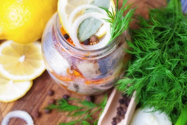 Canned herring for winter