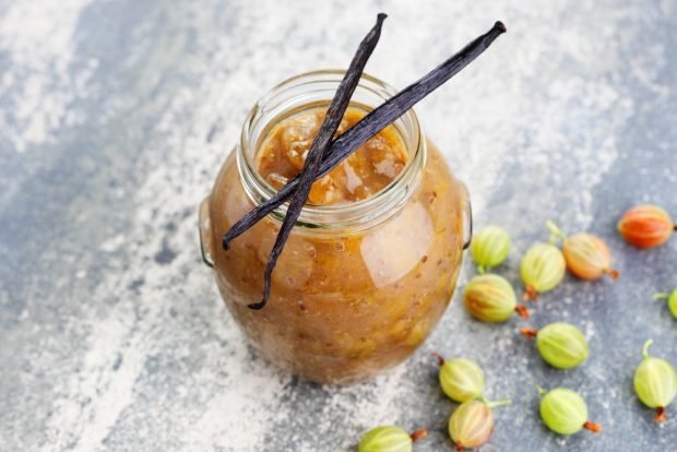 Gooseberry with tangerine for the winter without cooking