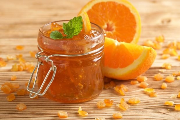 Apricot jam with pitted orange 