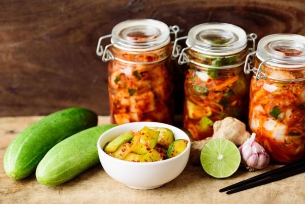 Cucumber salad in Korean for winter 