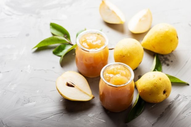 Pear jam with citric acid