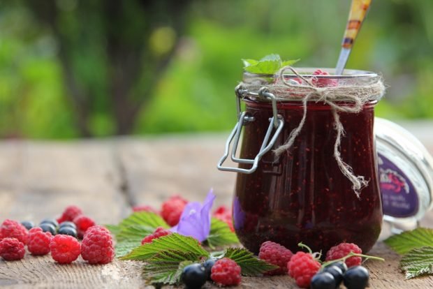 Jam-five minutes of raspberries and black currants – a simple and delicious recipe, how to cook step by step