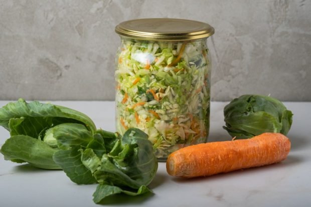 Green cabbage soup for winter 