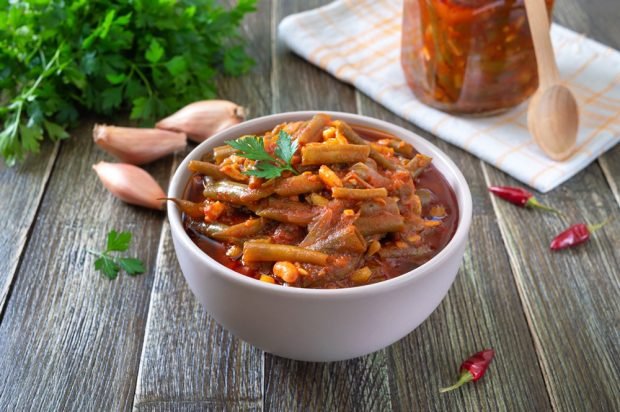 String beans in Georgian for winter