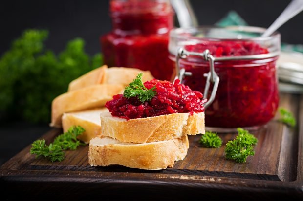 Beetroot salad for winter in jars without sterilization