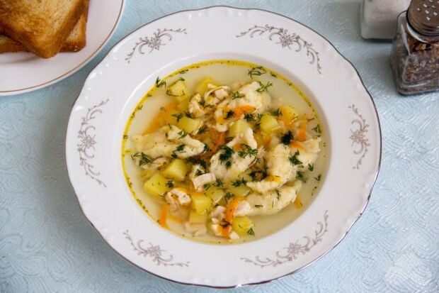 Chicken soup with dumplings