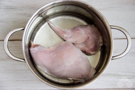 Rabbit broth : photo of recipe preparation, step 1