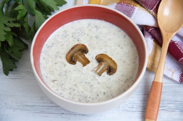 Milk soup with champignons and processed cheese – a simple and delicious recipe with photos (step by step)