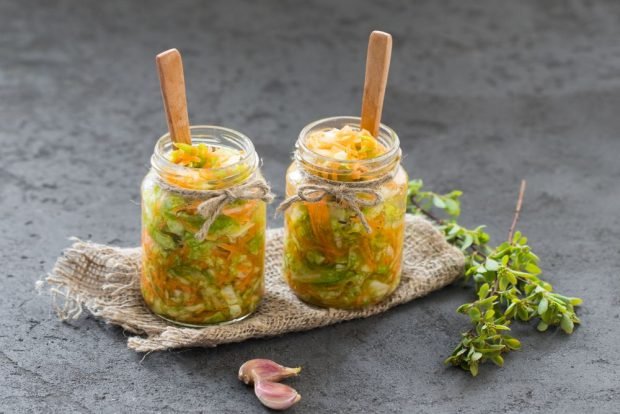 Solyanka with cucumbers and cabbage for winter in jars