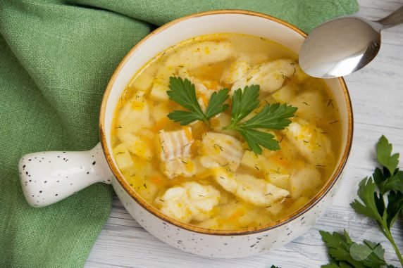 Fish soup with dumplings: photo of recipe preparation, step 9