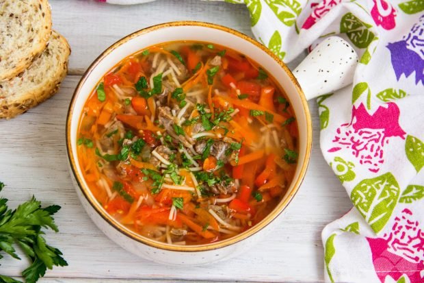 Beef soup with vermicelli