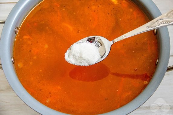 Beef soup with vermicelli: photo of recipe preparation, step 7