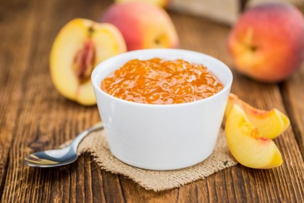 Peach jam without sterilization