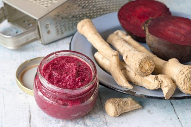 Beetroot with garlic and horseradish for winter