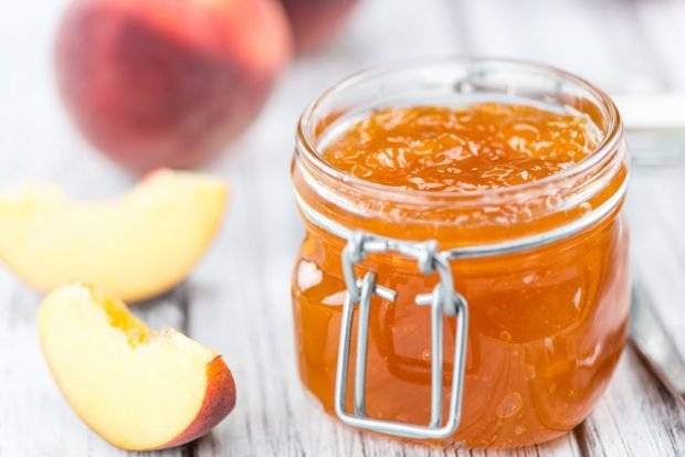 Peach jam with agar