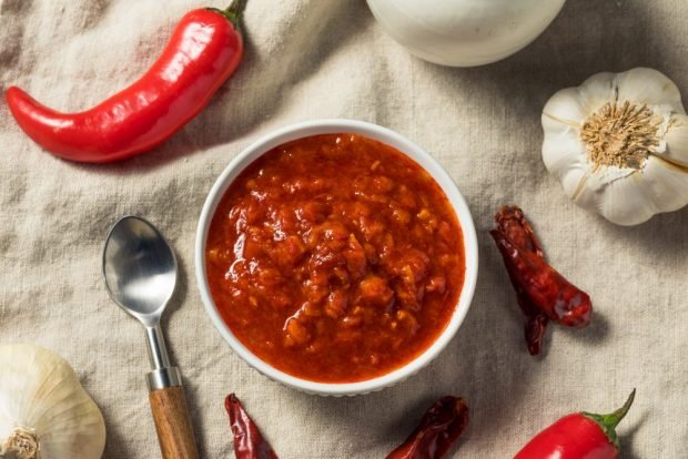 Hot pepper adjika for winter without cooking is a simple and delicious recipe, how to cook step by step