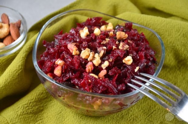 Beetroot, prune and walnut salad