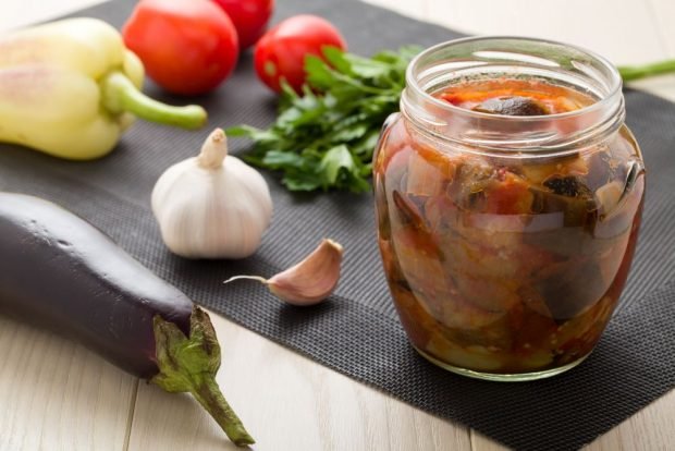 Eggplant appetizer for winter without sterilization 