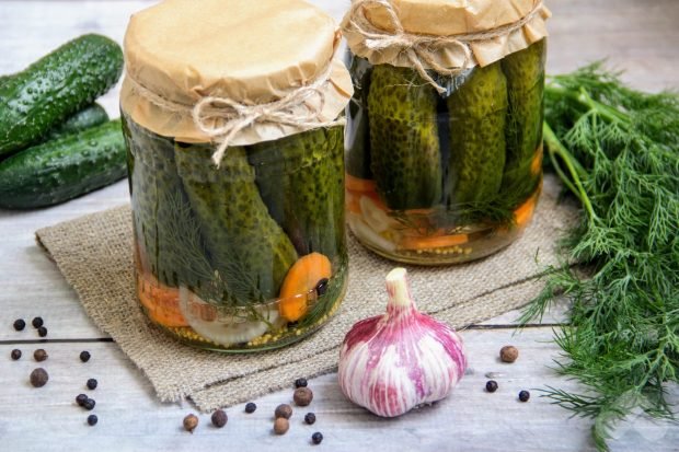 Crispy pickled cucumbers in Finnish for winter